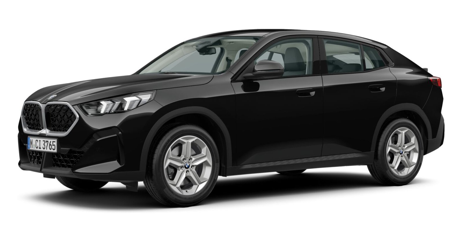 BMW X2 sDrive20i in Schwarz von vorne BMW X2 sDrive20i in Schwarz von vorne