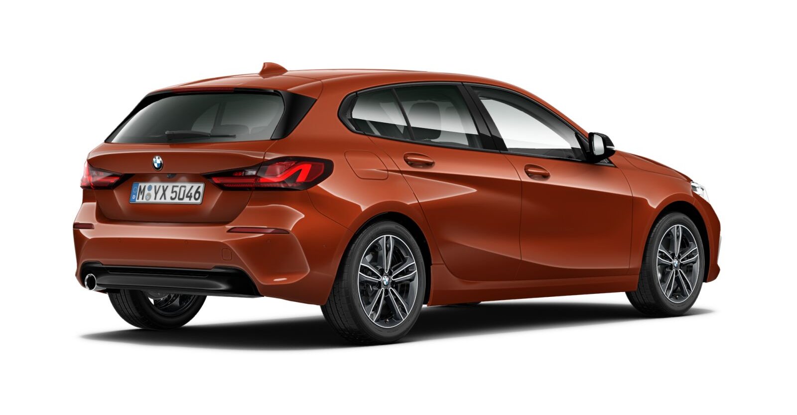 BMW BMW 1er in Orange von hinten BMW BMW 1er in Orange von hinten