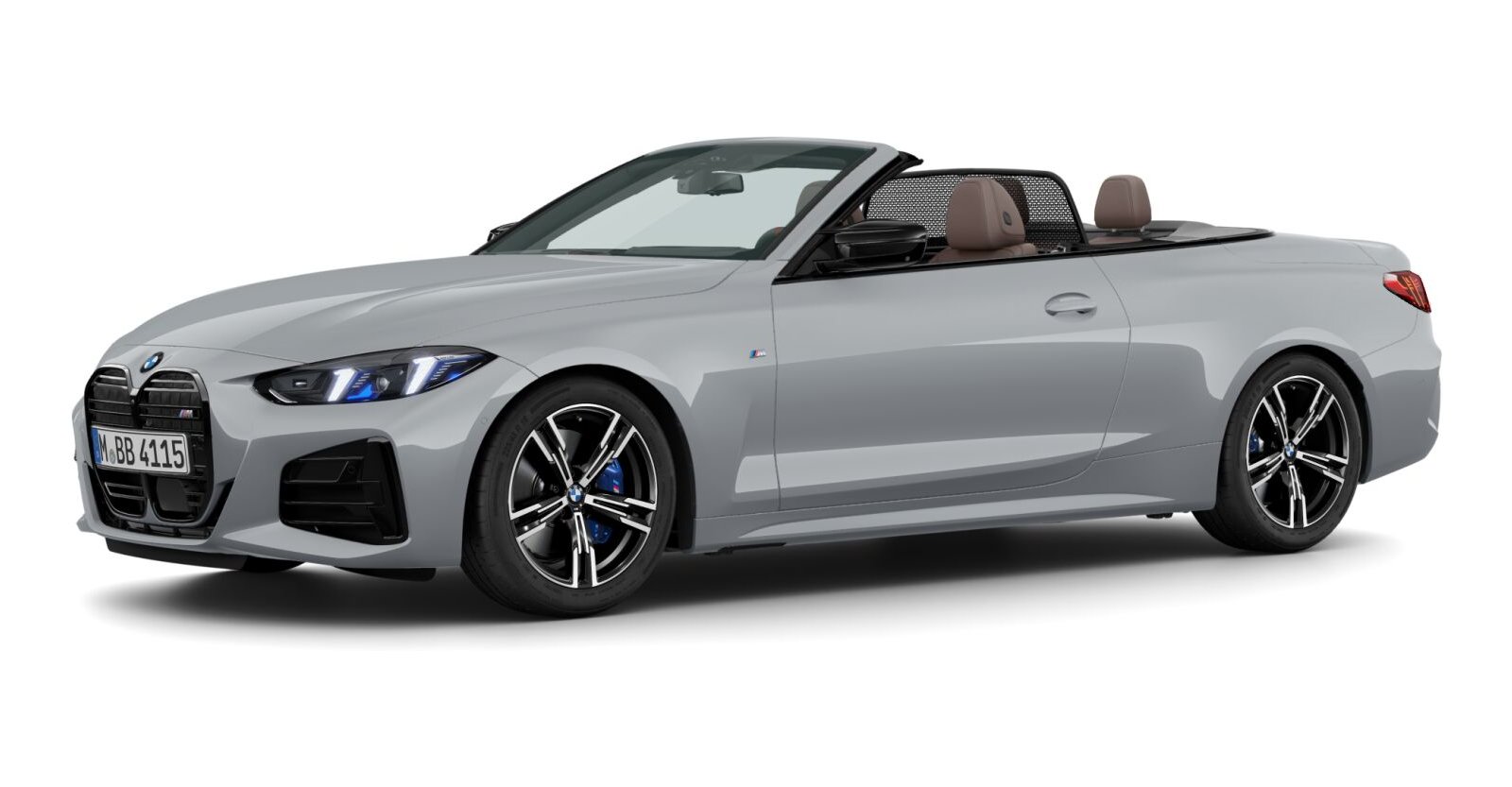 BMW M440i xDrive Cabrio in Grau von vorne BMW M440i xDrive Cabrio in Grau von vorne