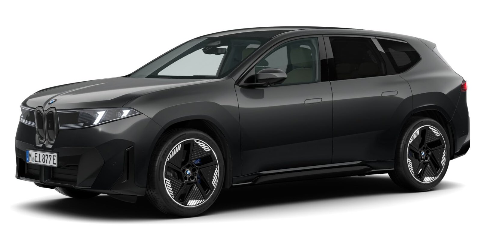BMW iX3 40 in Schwarz von vorne BMW iX3 40 in Schwarz von vorne