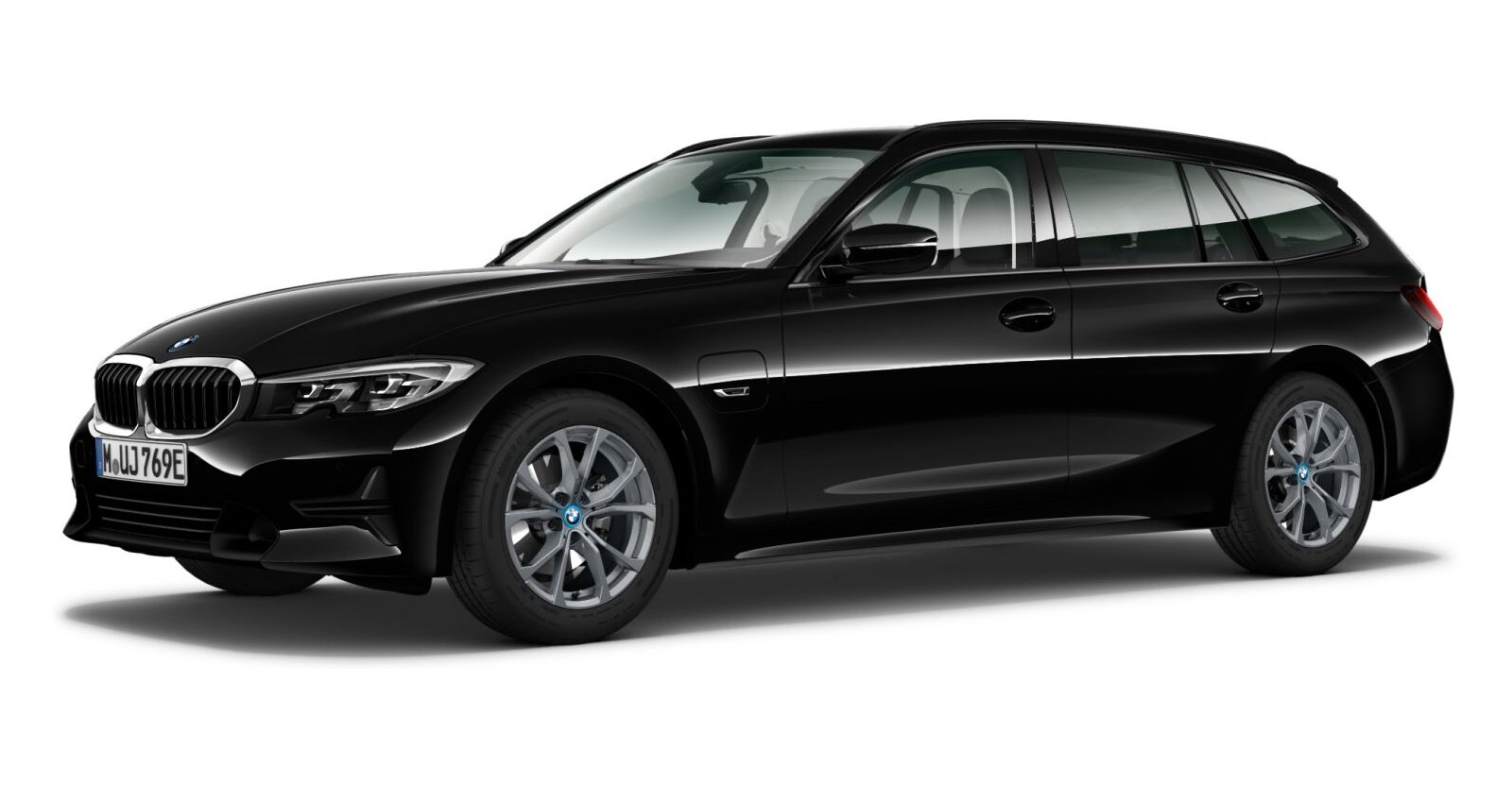 BMW BMW 3er in Schwarz von vorne BMW BMW 3er in Schwarz von vorne