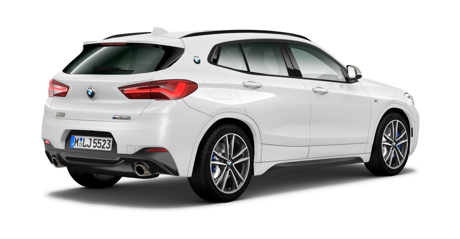 BMW BMW X in Wei&szlig; von hinten