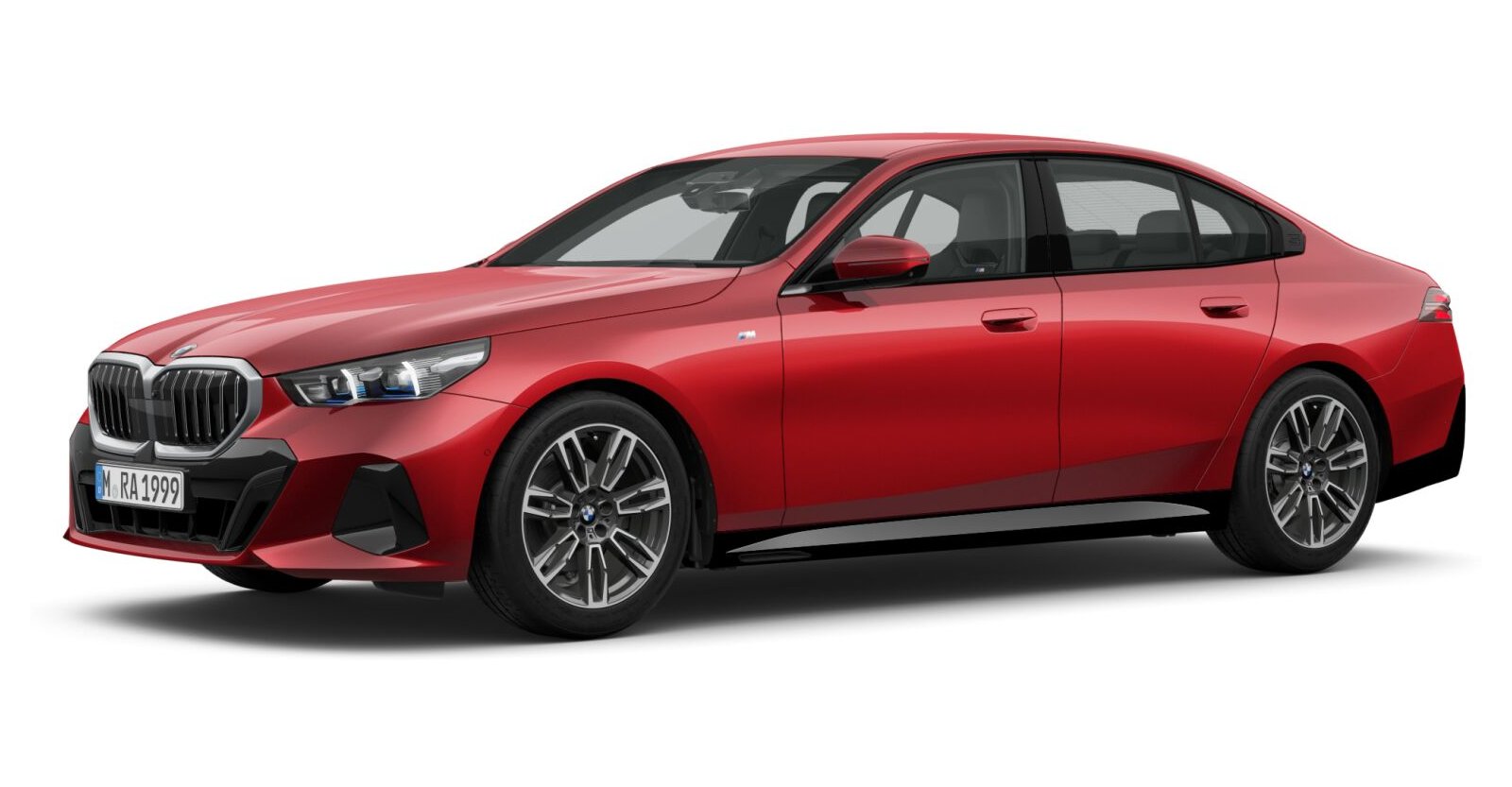 BMW 520d xDrive Limousine in Rot von vorne