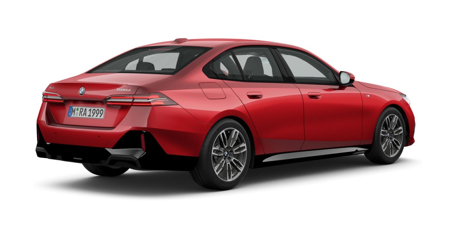 BMW BMW 5er in Rot von hinten BMW BMW 5er in Rot von hinten
