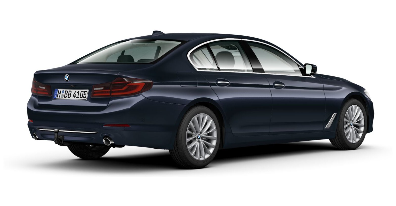 BMW BMW 5er in Blau von hinten BMW BMW 5er in Blau von hinten