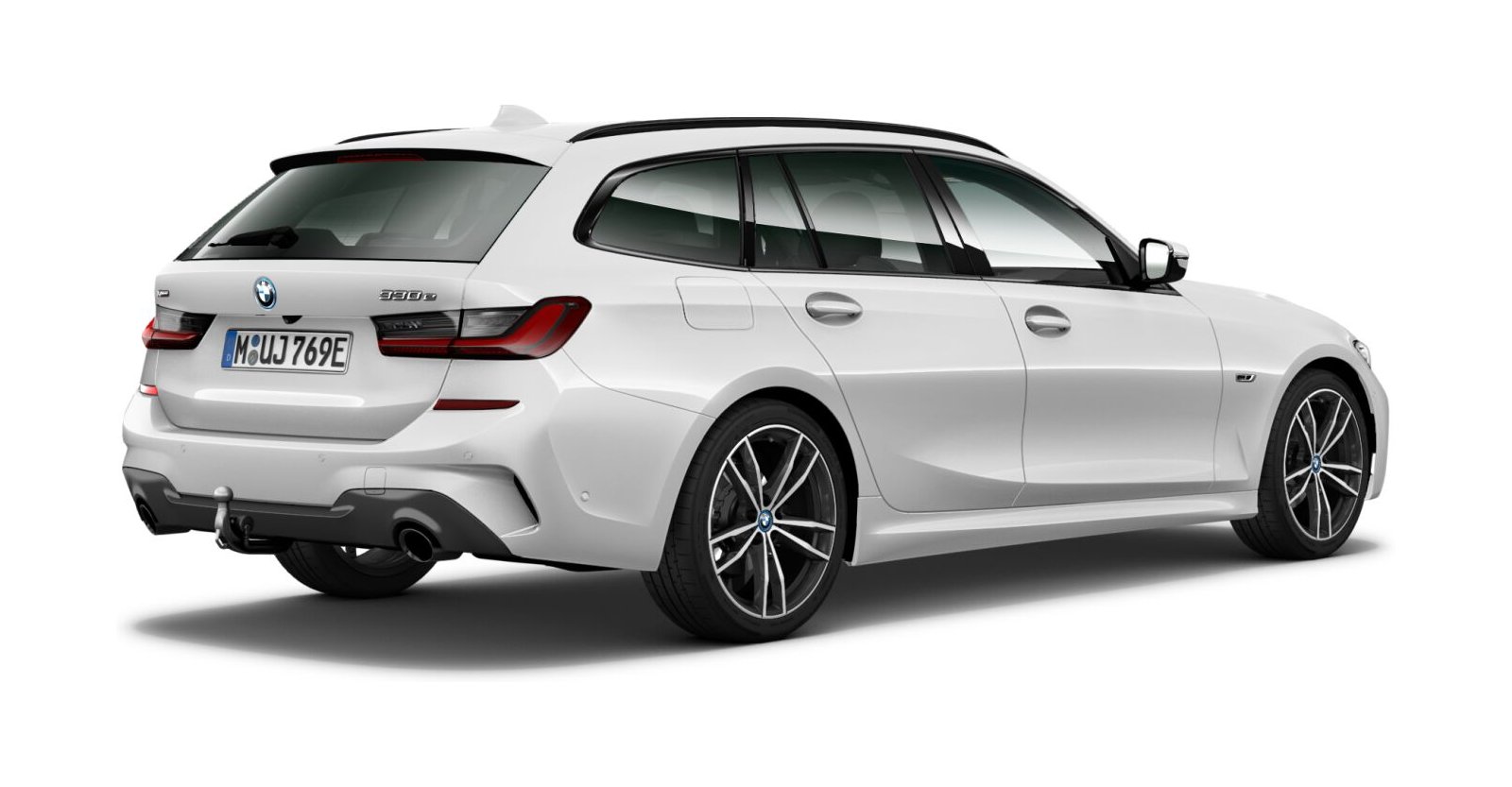 BMW BMW 3er in Wei&szlig; von hinten