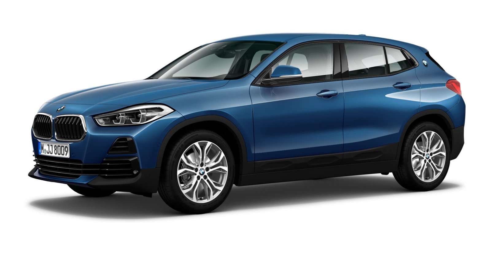 BMW X2 sDrive18i in Blau von vorne