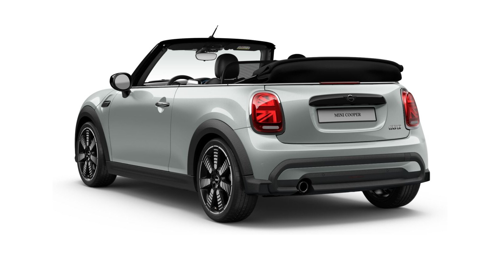 MINI MINI Cabrio in Silber von hinten MINI MINI Cabrio in Silber von hinten