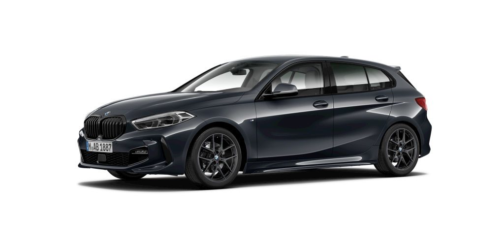 BMW 118i in Grau von vorne