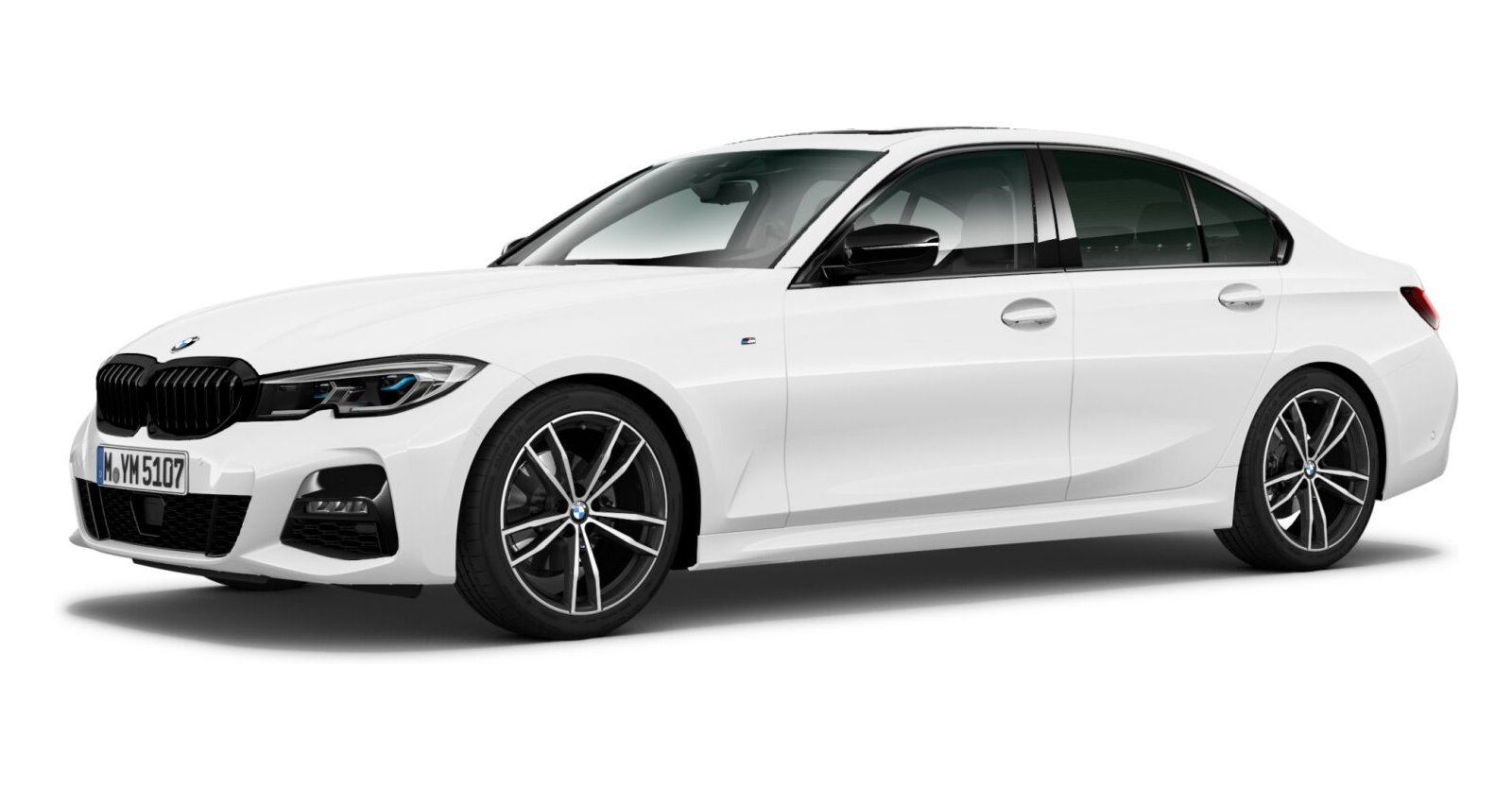 BMW 330i Limousine in Wei&szlig; von vorne