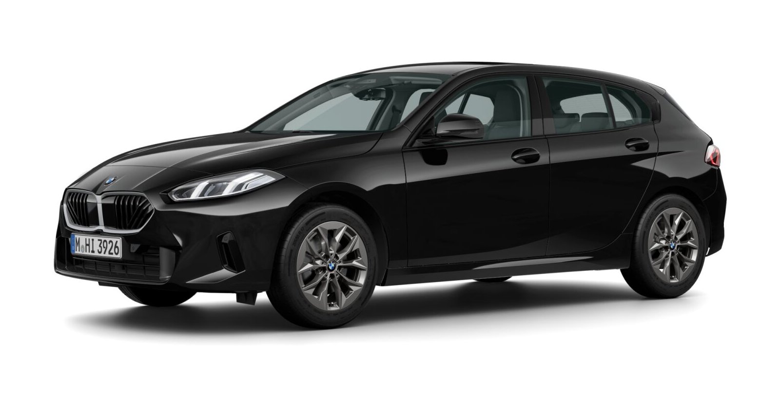 BMW 120 in Schwarz von vorne BMW 120 in Schwarz von vorne