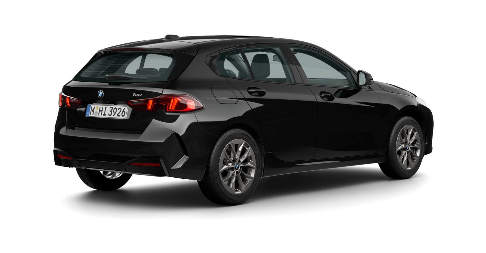 BMW BMW 1er in Schwarz von hinten BMW BMW 1er in Schwarz von hinten
