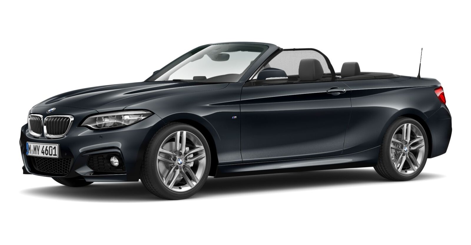 BMW 220d Cabrio in Grau von vorne BMW 220d Cabrio in Grau von vorne