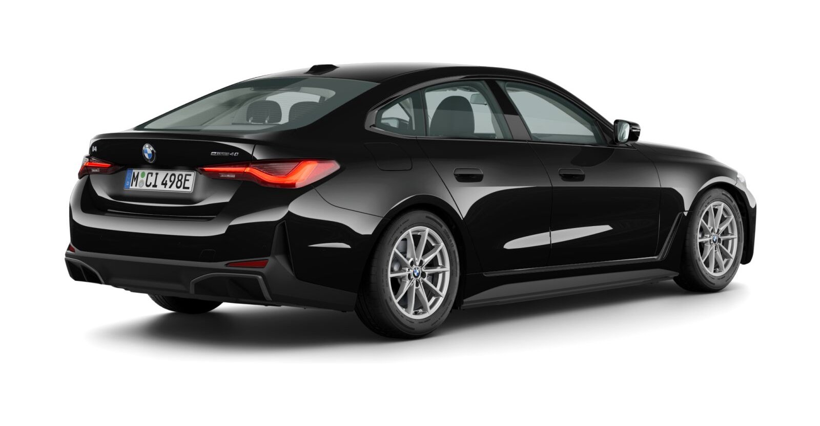 BMW BMW I in Schwarz von hinten BMW BMW I in Schwarz von hinten