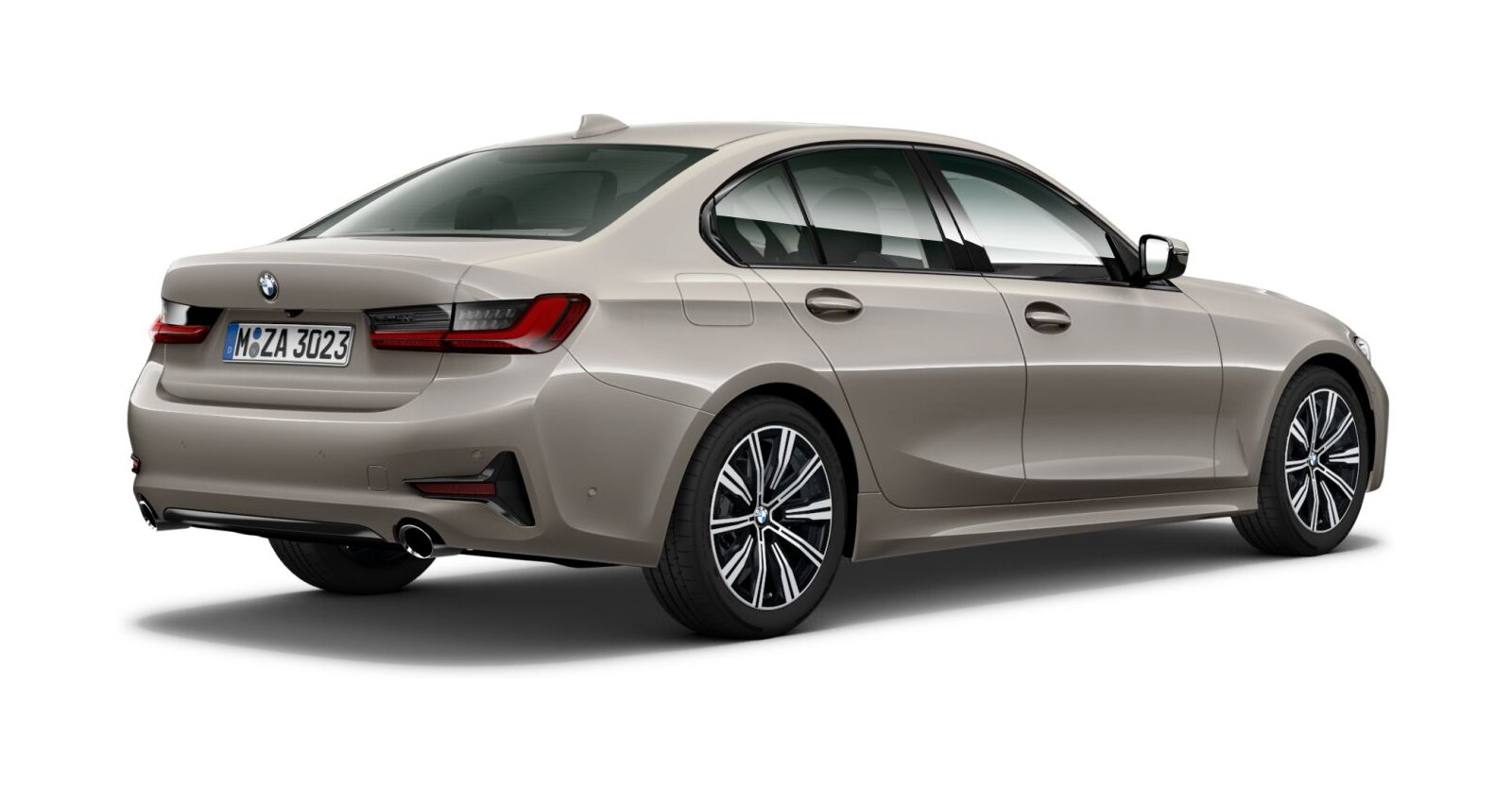 BMW BMW 3er in Grau von hinten BMW BMW 3er in Grau von hinten