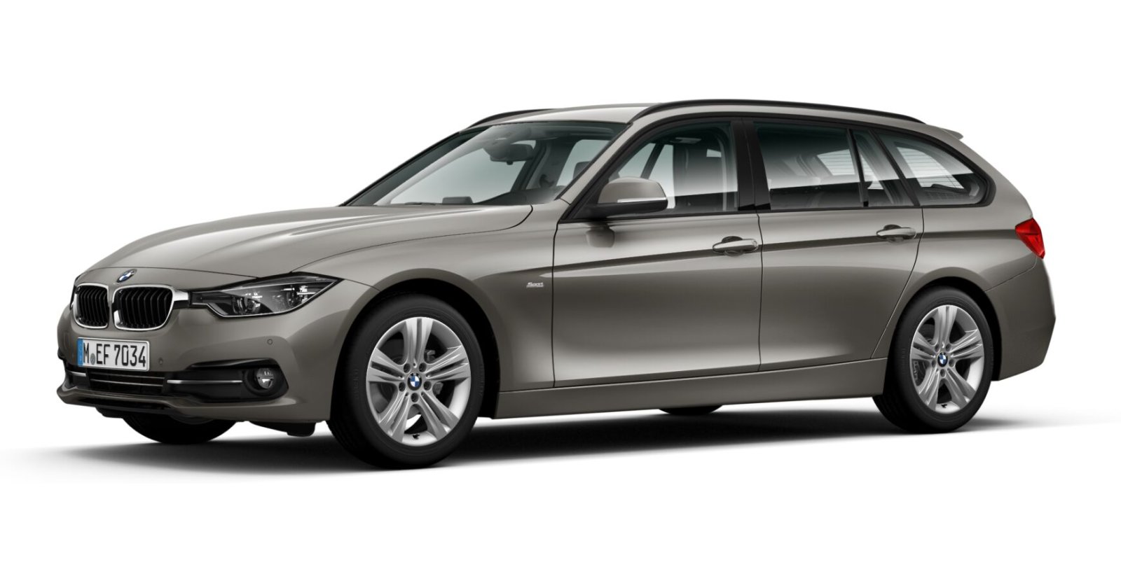BMW 320i Touring in Silber von vorne BMW 320i Touring in Silber von vorne