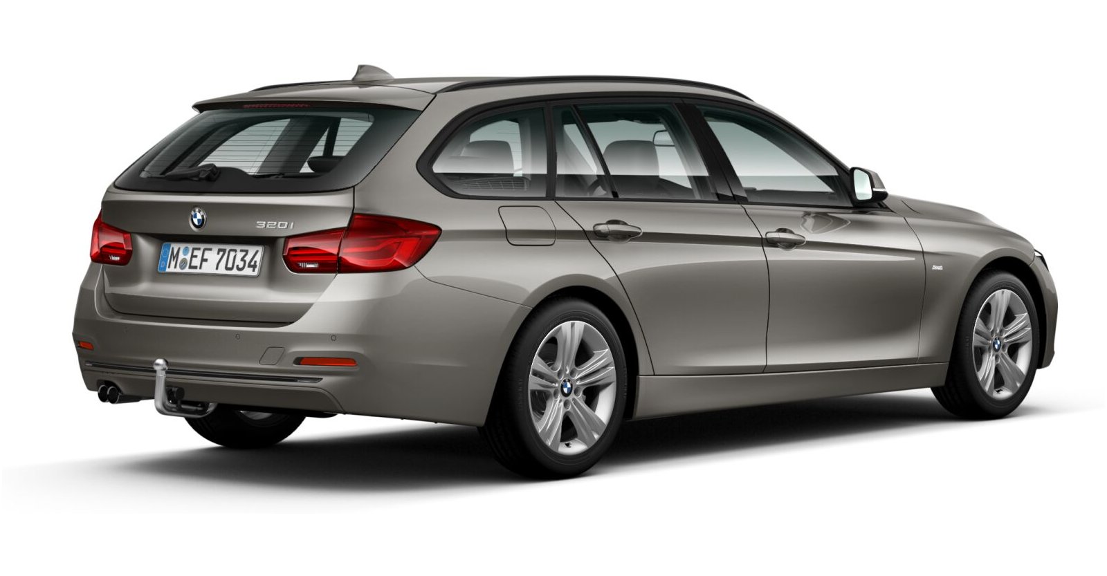 BMW BMW 3er in Silber von hinten BMW BMW 3er in Silber von hinten