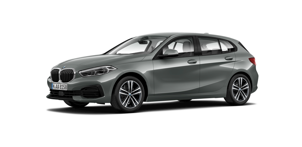 BMW 118i in Grau von vorne BMW 118i in Grau von vorne
