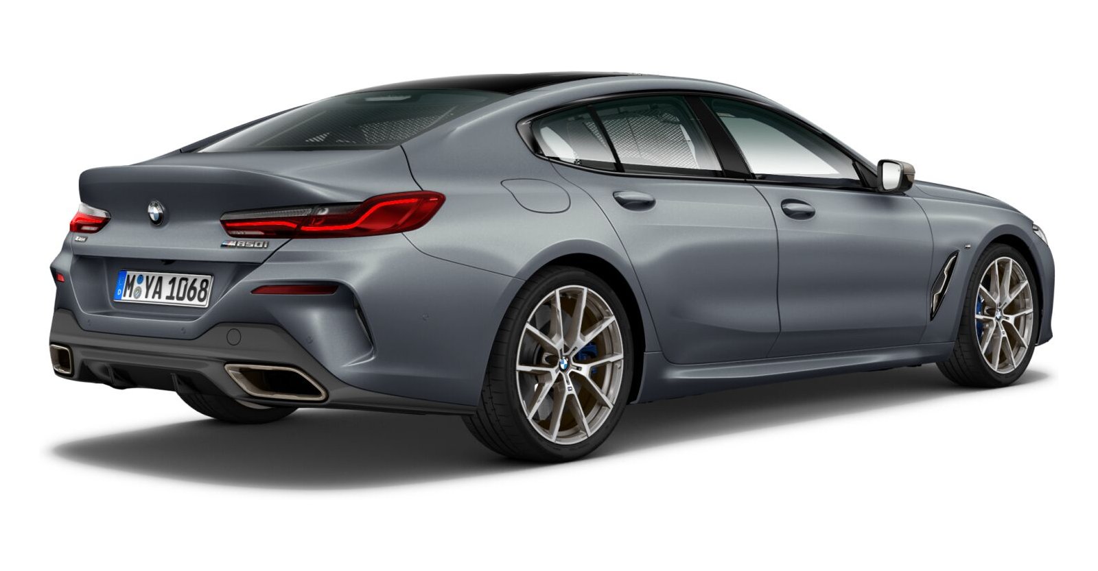 BMW BMW 8er in Blau von hinten BMW BMW 8er in Blau von hinten
