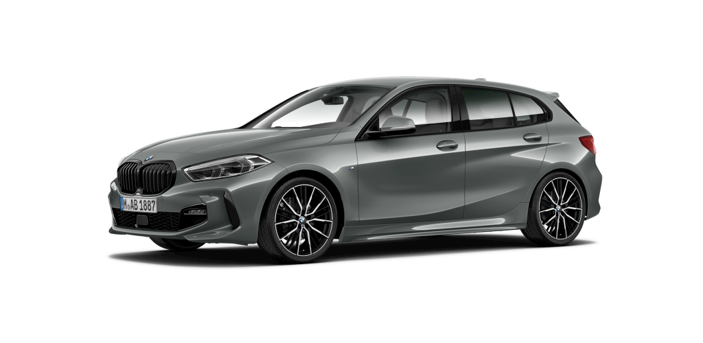 BMW 118i in Grau von vorne BMW 118i in Grau von vorne