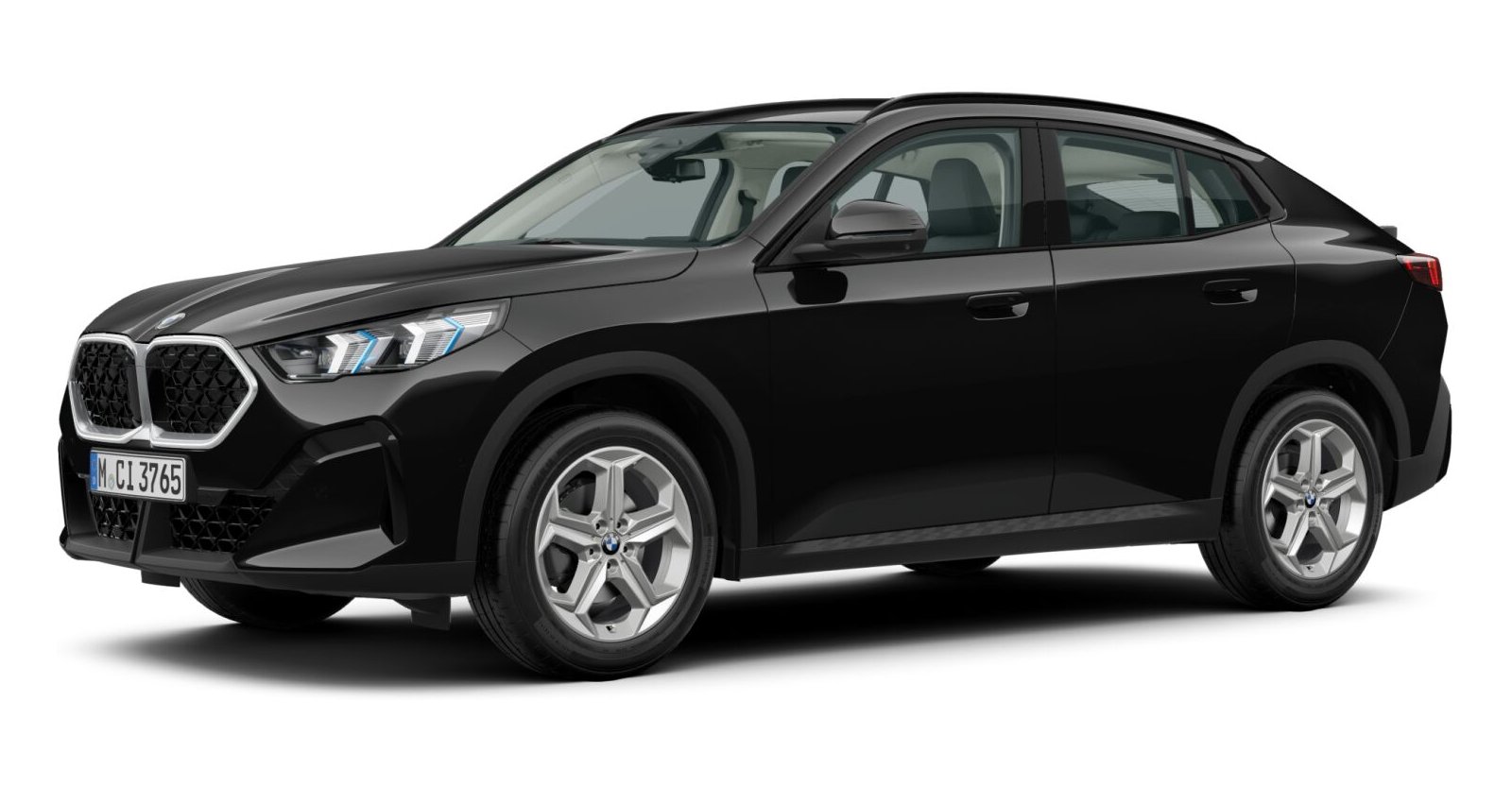 BMW X2 xDrive20d in Schwarz von vorne
