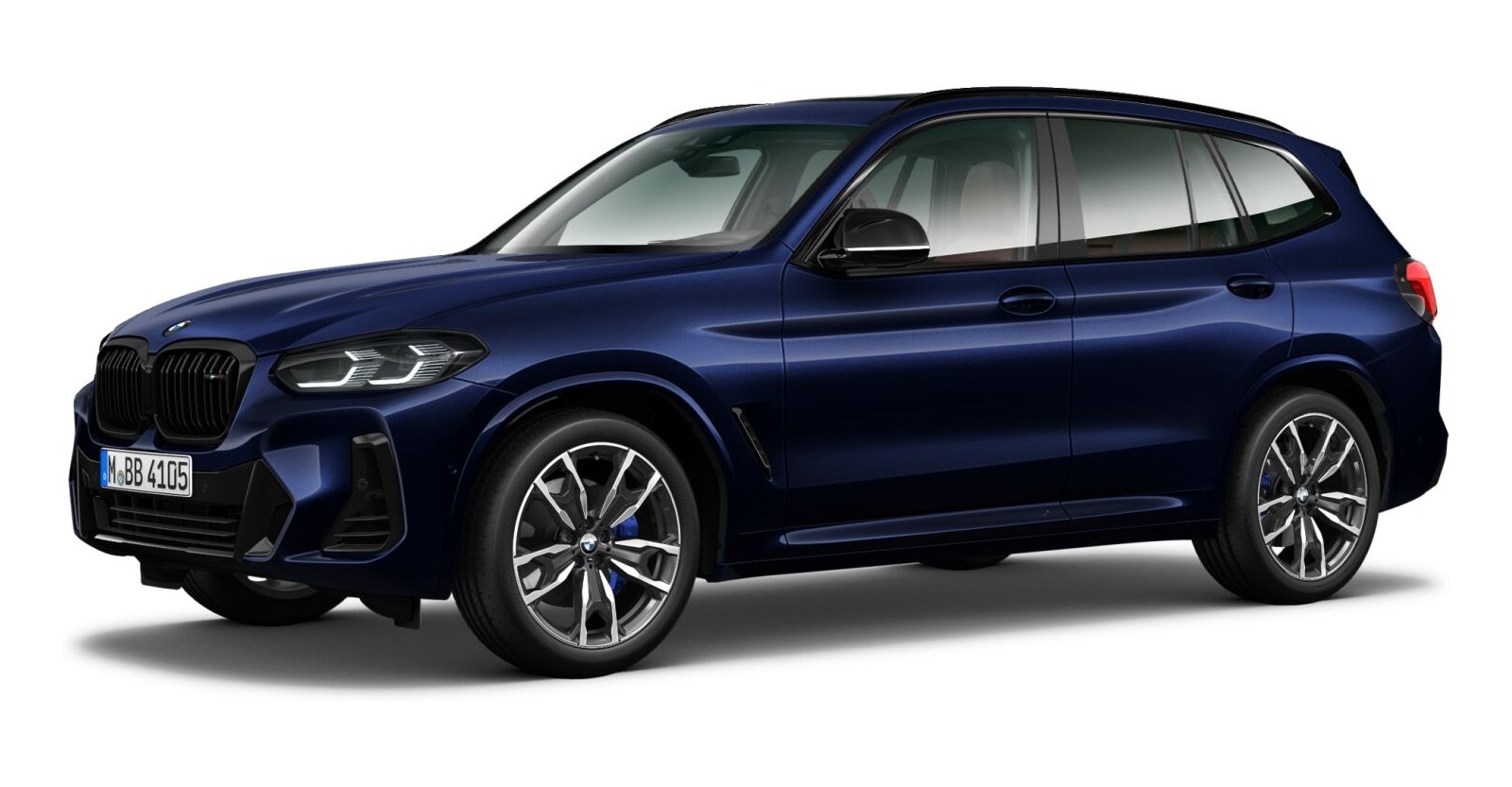BMW X3 M40d in Blau von vorne BMW X3 M40d in Blau von vorne