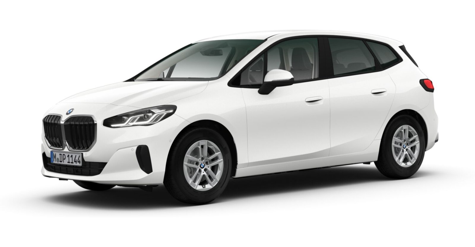 BMW 218d Active Tourer in Weiß von vorne BMW 218d Active Tourer in Weiß von vorne
