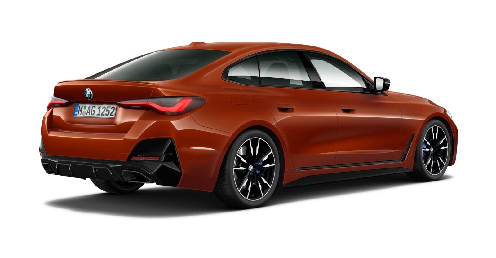BMW BMW 4er in Orange von hinten BMW BMW 4er in Orange von hinten