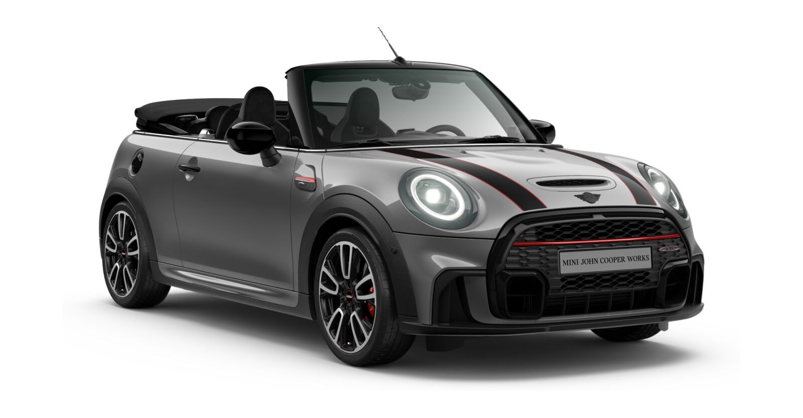 MINI JCW Cabrio in Grau von vorne MINI JCW Cabrio in Grau von vorne