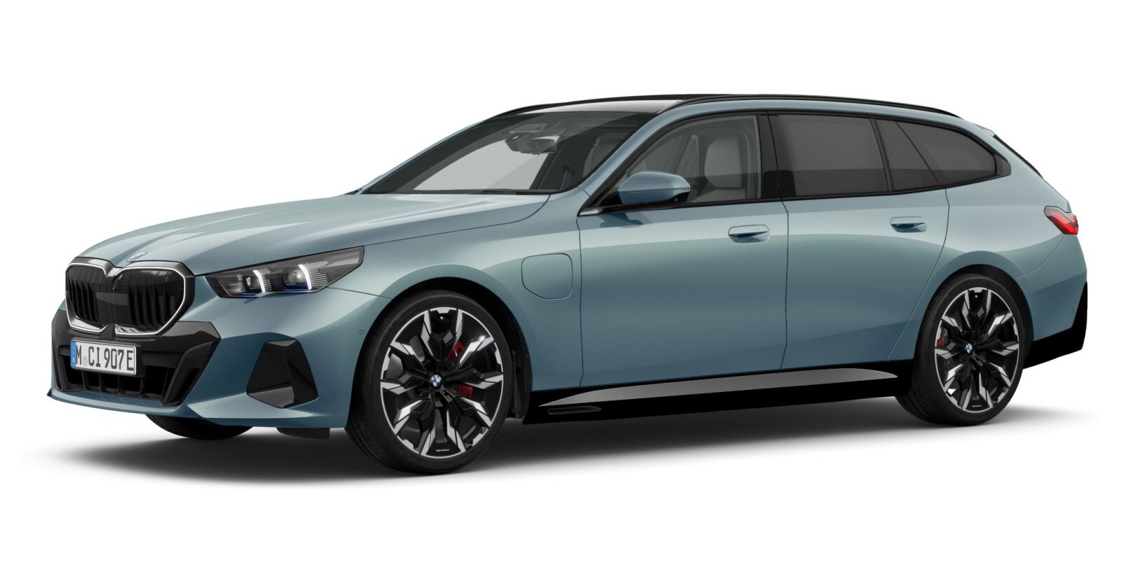 BMW 550e xDrive Touring in Gr&uuml;n von vorne