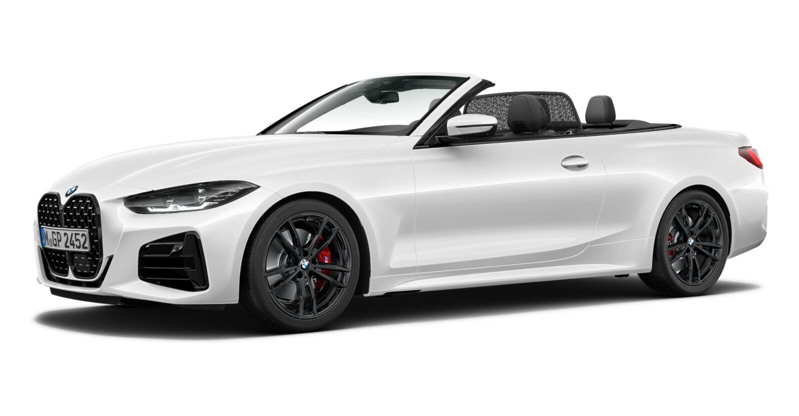 BMW M440i xDrive Cabrio in Weiß von vorne BMW M440i xDrive Cabrio in Weiß von vorne