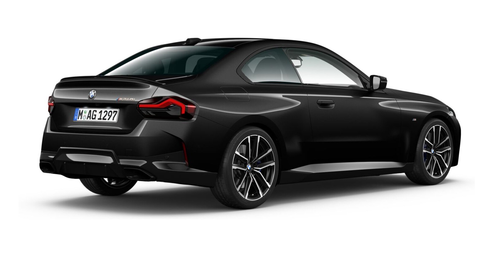 BMW BMW 2er in Schwarz von hinten BMW BMW 2er in Schwarz von hinten