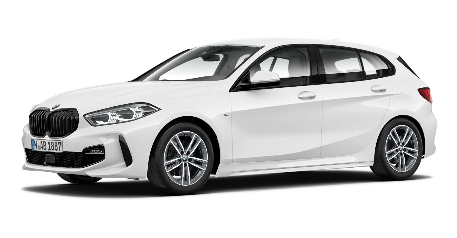 BMW 118i in Wei&szlig; von vorne
