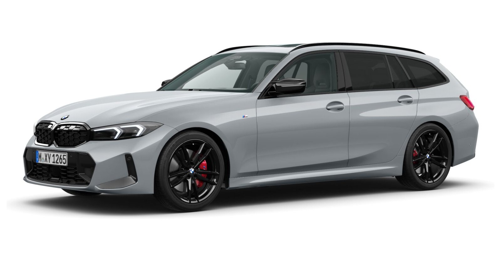 BMW M340i xDrive Touring in Grau von vorne