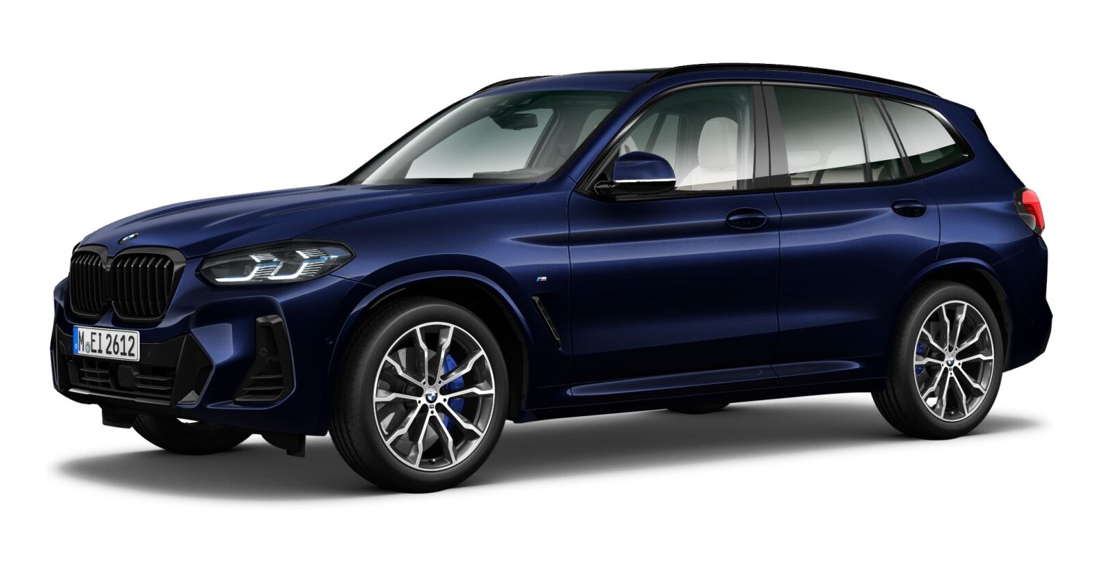 BMW X3 xDrive 30d in Blau von vorne