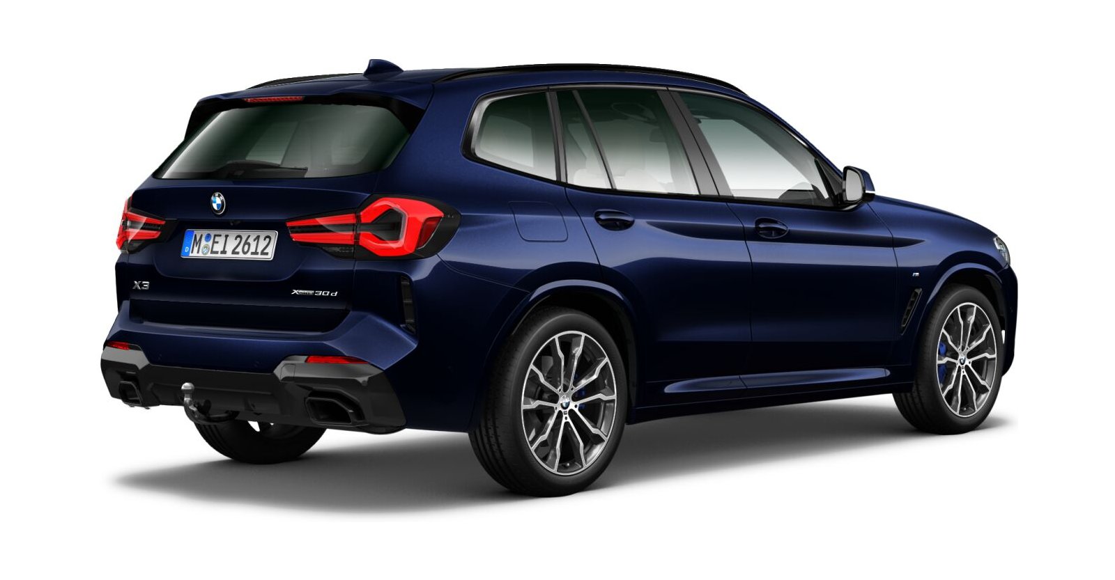 BMW BMW X in Blau von hinten