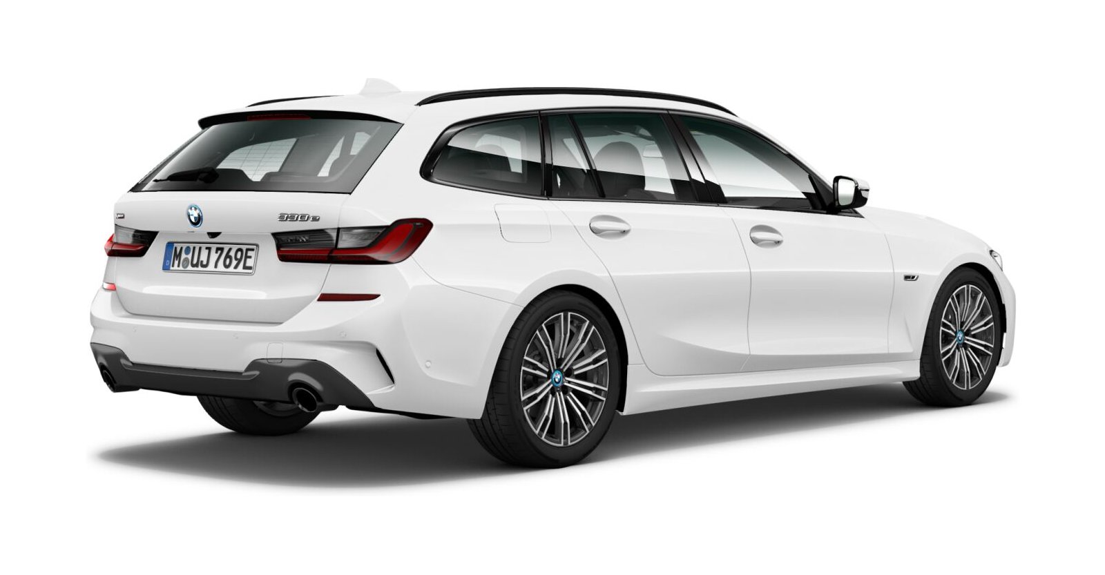BMW BMW 3er in Weiß von hinten BMW BMW 3er in Weiß von hinten