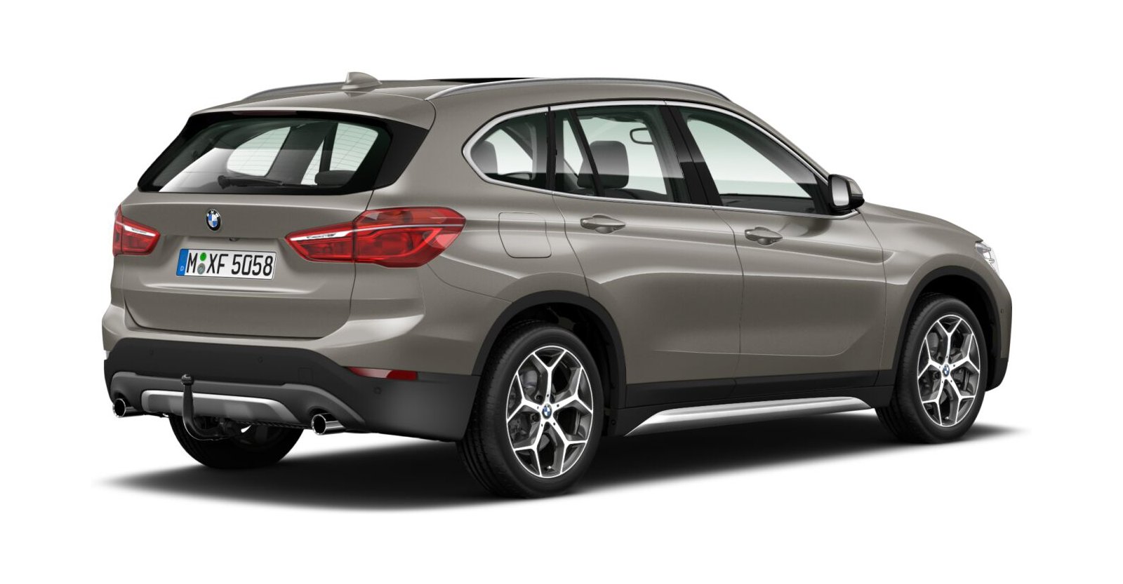 BMW BMW X in Silber von hinten BMW BMW X in Silber von hinten