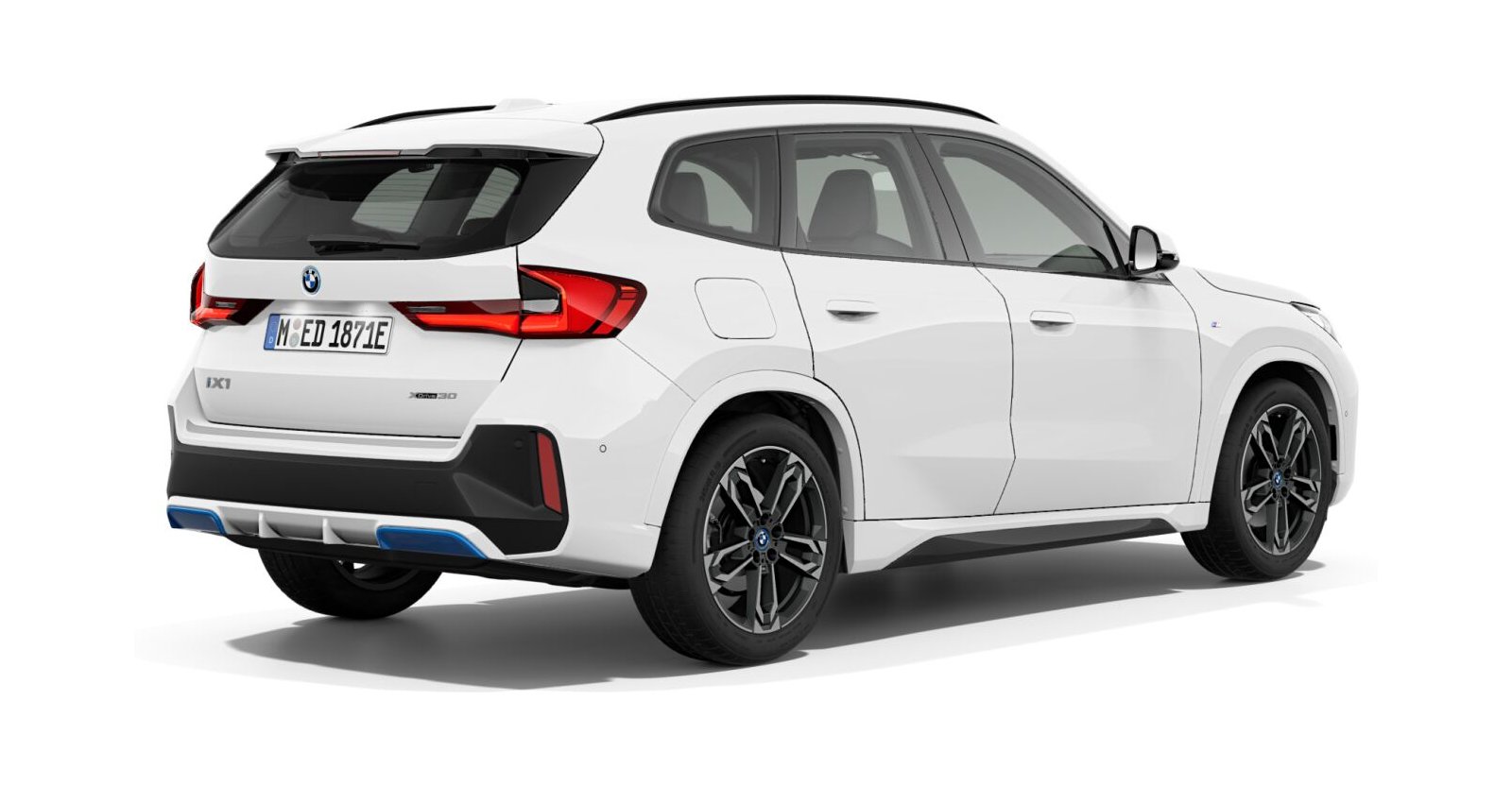 BMW BMW I in Wei&szlig; von hinten
