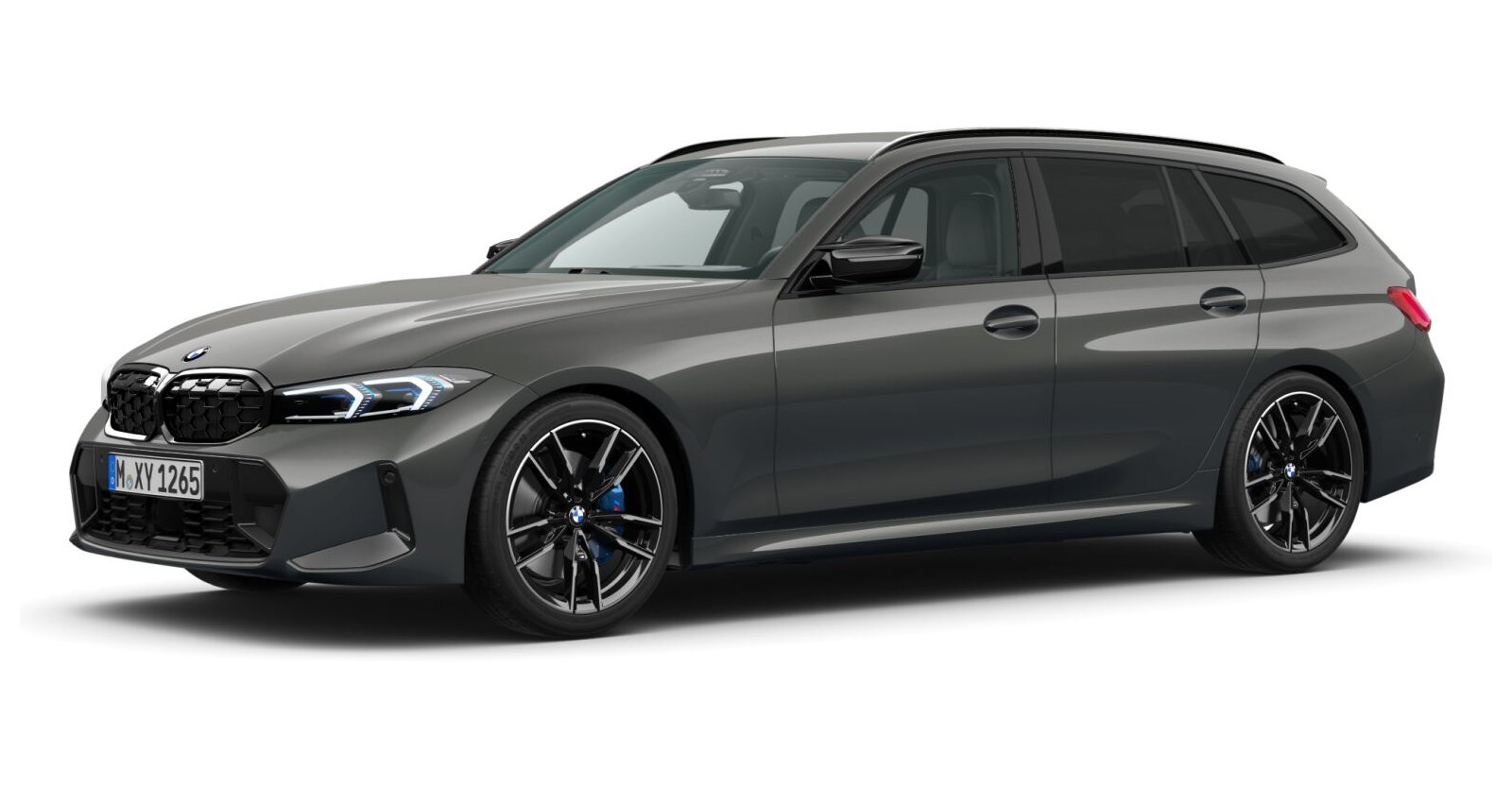 BMW M340d xDrive Touring in Grau von vorne BMW M340d xDrive Touring in Grau von vorne