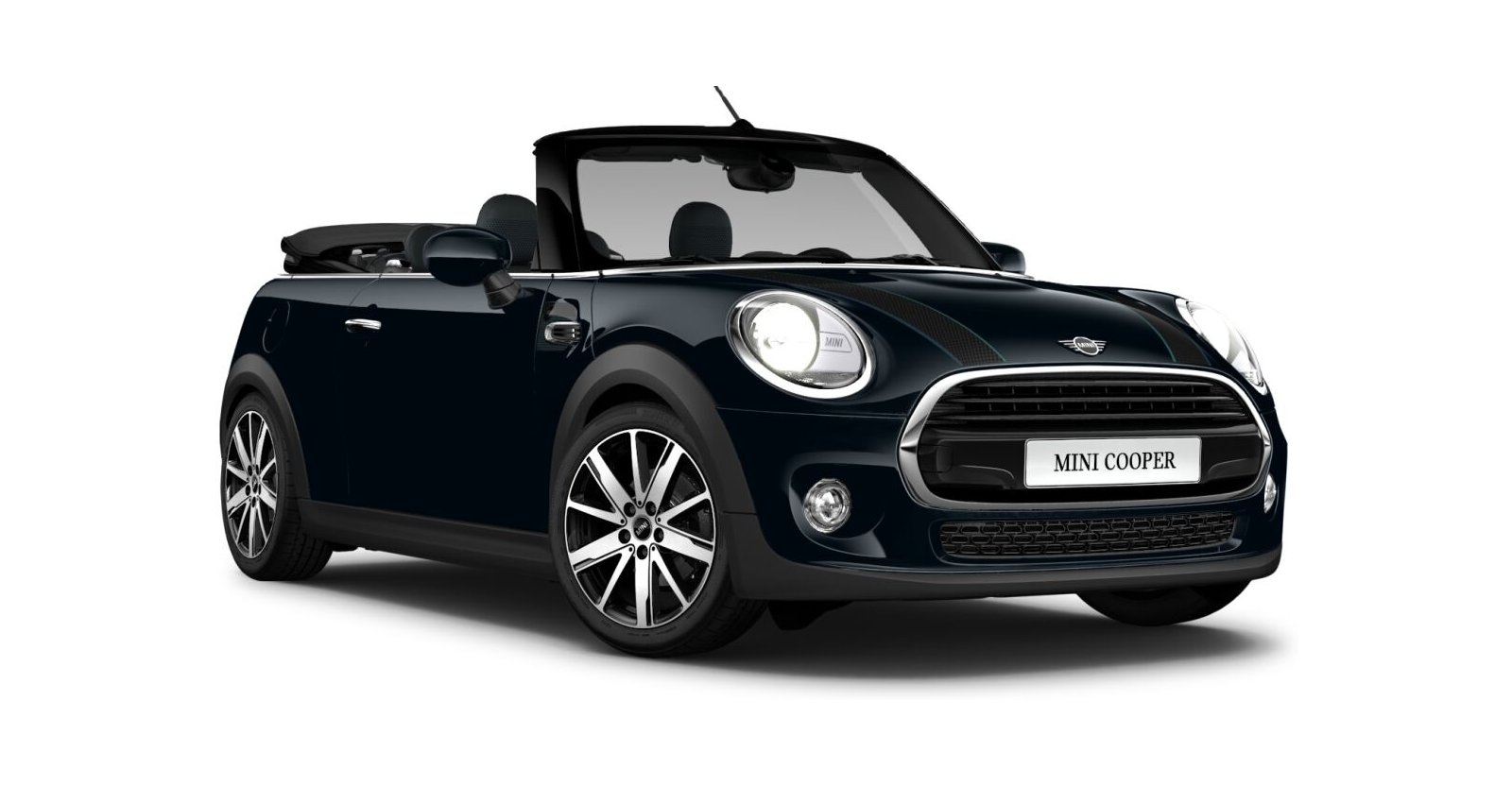 MINI Cooper Cabrio in Schwarz von vorne