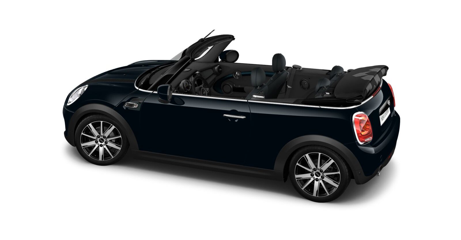 MINI MINI Cabrio in Schwarz von hinten MINI MINI Cabrio in Schwarz von hinten