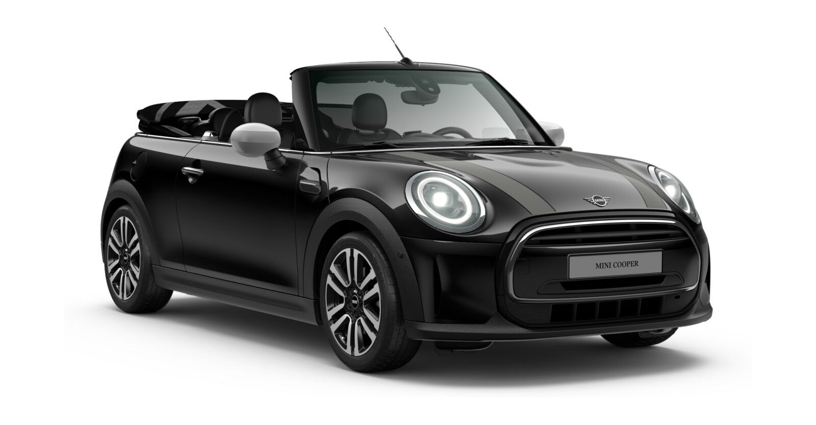 MINI Cooper Cabrio in Schwarz von vorne