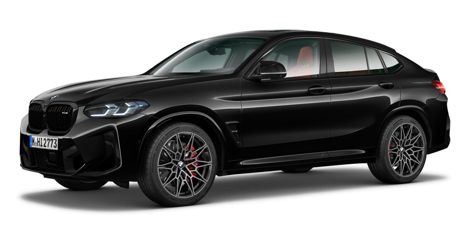BMW X4 M Competition in Schwarz von vorne BMW X4 M Competition in Schwarz von vorne