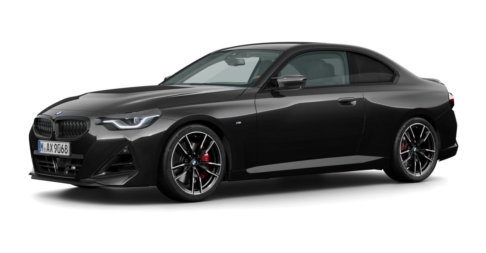 BMW BMW 2er in Schwarz von vorne BMW BMW 2er in Schwarz von vorne