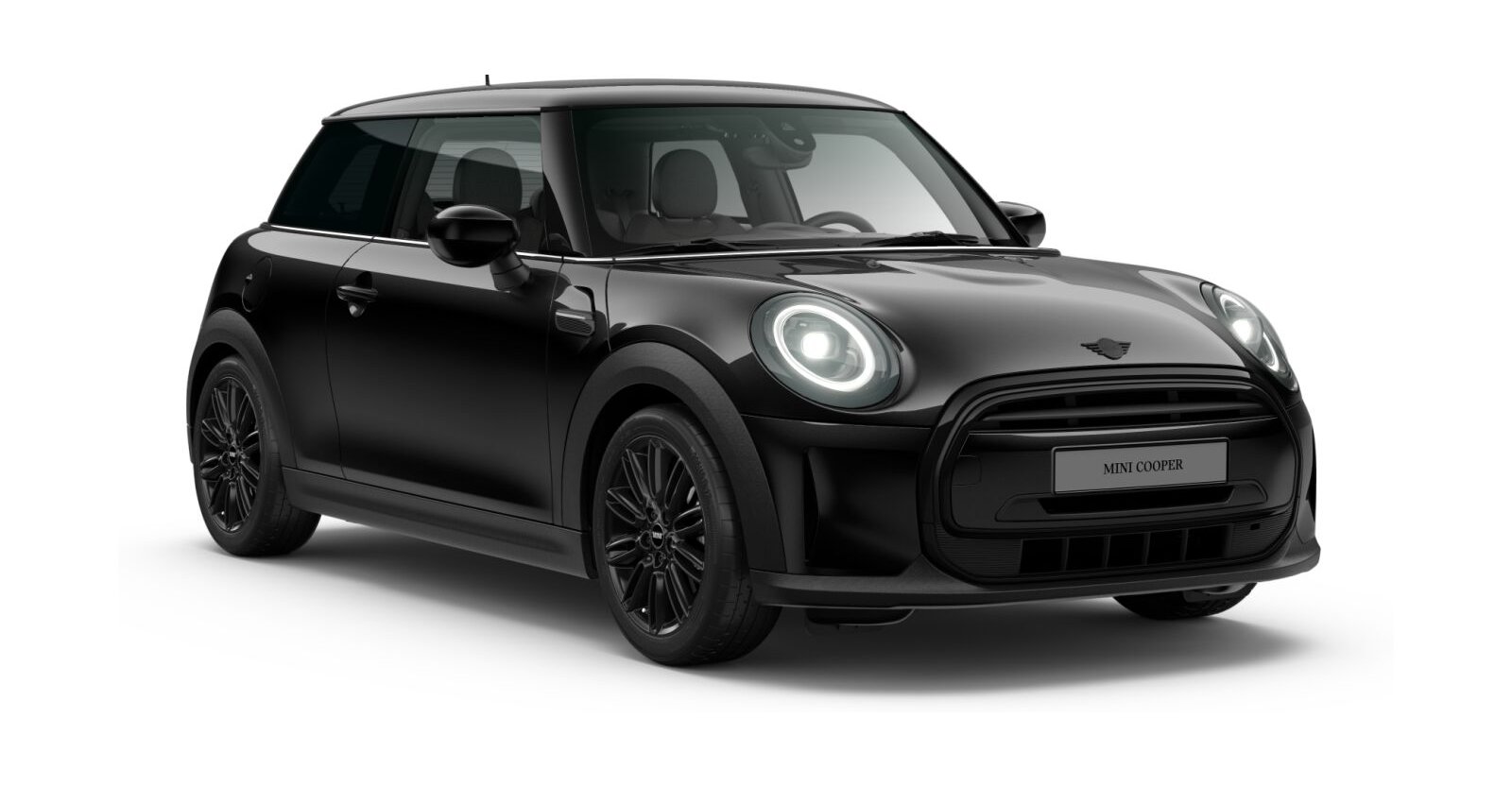 MINI Cooper 3-Türer in Schwarz von vorne MINI Cooper 3-Türer in Schwarz von vorne