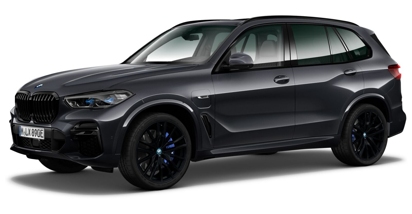 BMW X5 xDrive45e in Grau von vorne