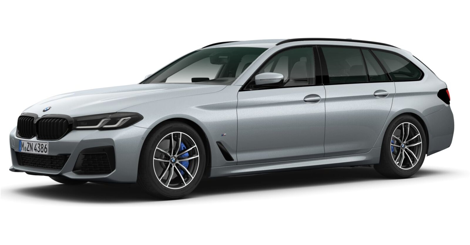 BMW 530d xDrive Touring in Grau von vorne BMW 530d xDrive Touring in Grau von vorne