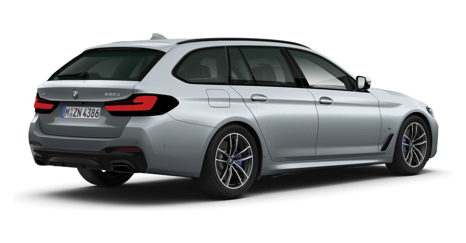 BMW BMW 5er in Grau von hinten