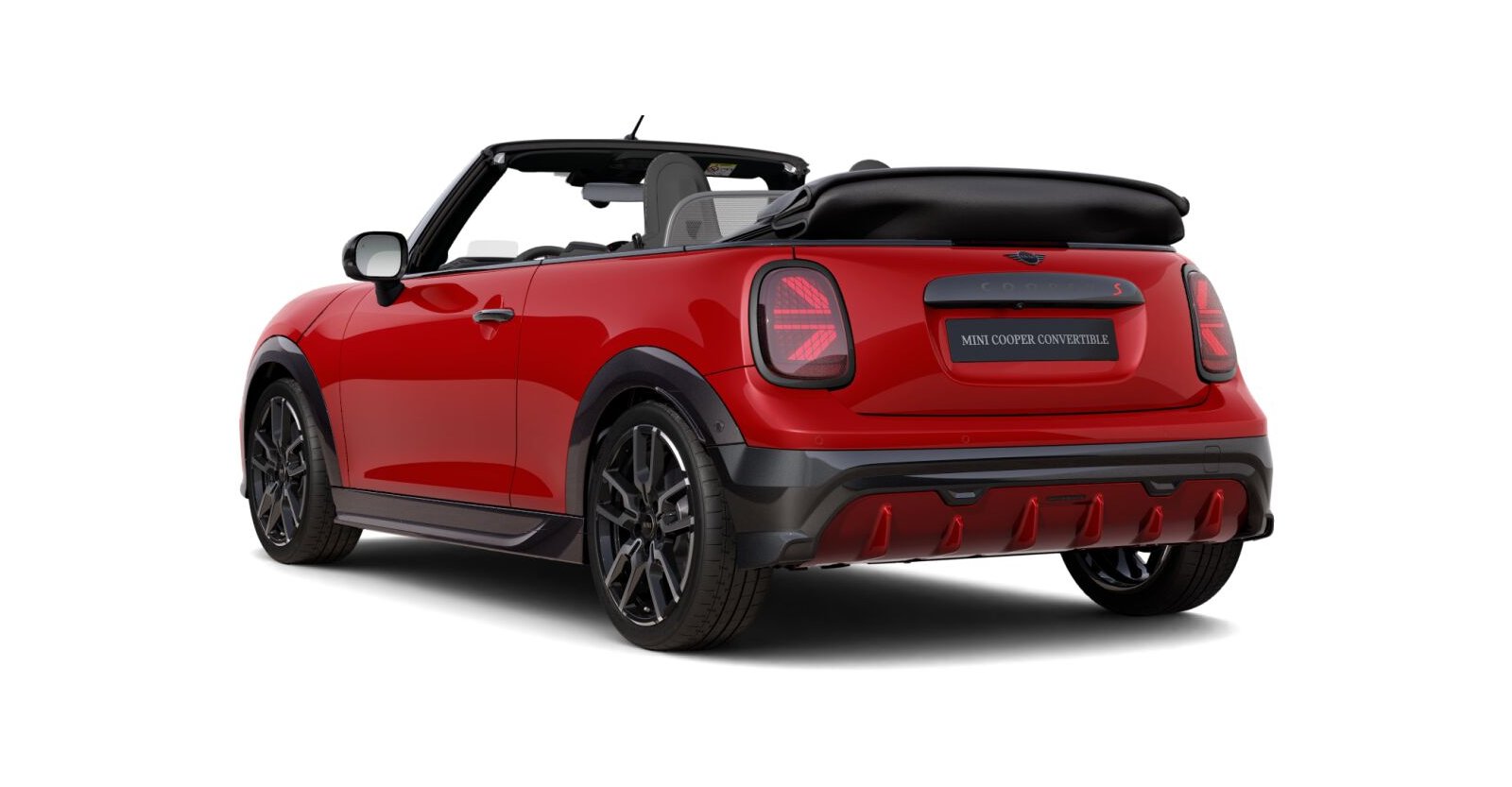 MINI MINI Cabrio in Rot von hinten MINI MINI Cabrio in Rot von hinten